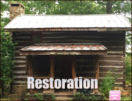 Historic Log Cabin Restoration  Fairfield County,  South Carolina